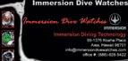 Immersion Dive Watches Business Card
